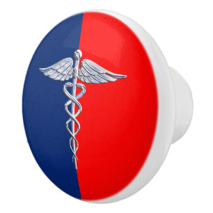 Snyggt Caduceus Medical Symbol League Knopp