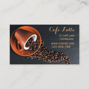 Snyggt caféets moderna trendkaffebutik visitkort