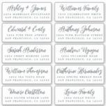 Snyggt Calligraphy Bröllop Guest Adressetiketters Klistermärken<br><div class="desc">Enkel att anpassa,  namn och adress/enskilda bröllop-adressetiketter för gästinbjudningar. De här adressetiketterna för chic,  modern och snyggt bröllop har bröllop gäst namn i manuell skriptgrafi i svart elegant på vit bakgrund. Lägg bara till er enskilda gäst bröllop namn och adress. Enbart designad för dig av Lycklig Dolphin Studio.</div>