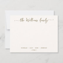 Snyggt Calligraphy Family Surname Guld-skript