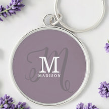 Snyggt Calligraphy Monogram och Namn Lila