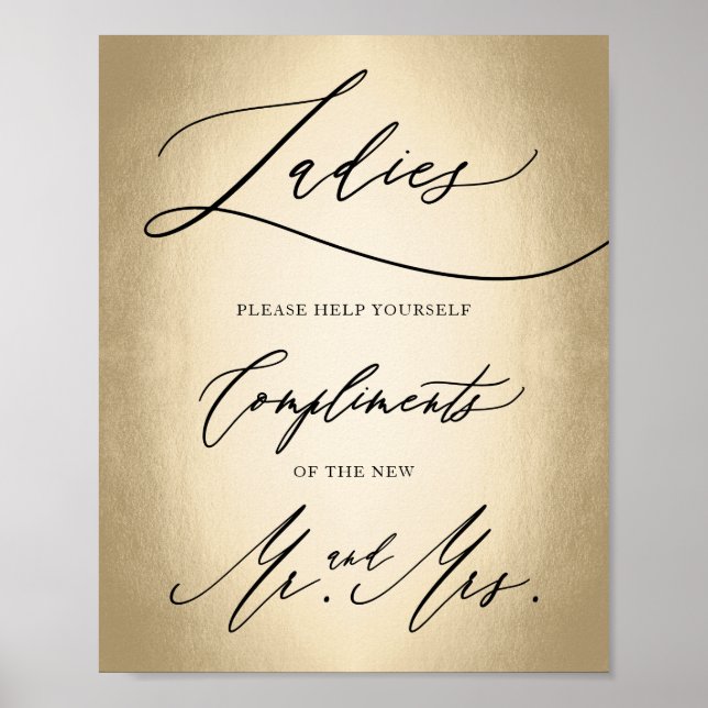 Snyggt Calligraphy Script Dam Bathroom-tecken Poster (Framsidan)