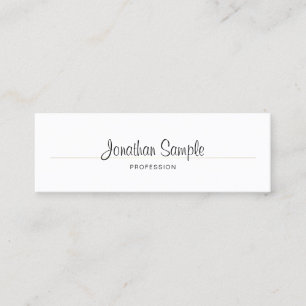 Snyggt Calligraphy Script Guld Plain Luxe Trendig Mini Visitkort