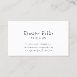 Snyggt Calligraphy Text Modern Minimalist Design Visitkort