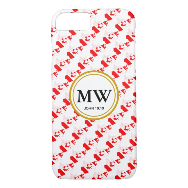 Snyggt CANADA Abundant Life Monogram Case-Mate iPhone Skal (Baksida)
