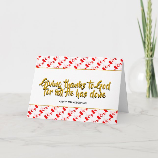 Snyggt CANADA Ge Tack THANKSGIVING Helgkort (Framsida)