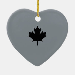 Snyggt Canadian Black Maple Löv Julgransprydnad Keramik