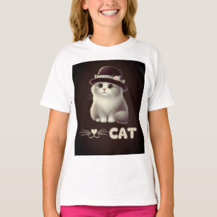 Snyggt Cat med Hat - Perfekt Gift för Cat Lovers T Shirt