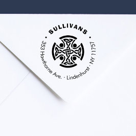 Snyggt Celtic Kor Family Namn Returadress Självfärgande Stämpel