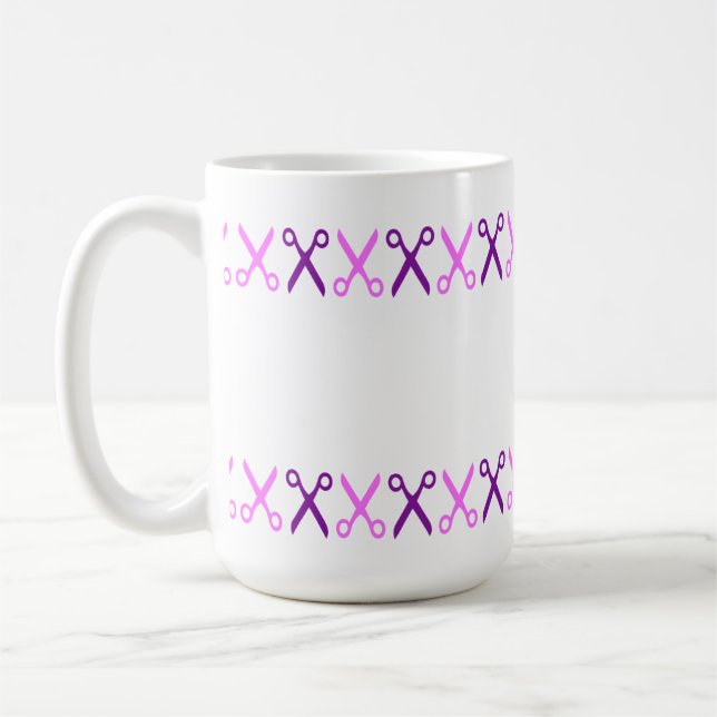 Snyggt Cending Sissors Hairdresser Tailor Kaffemugg (Vänster)