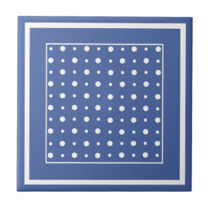 Snyggt Ceramic Tile, Mörk blått Polka dots Kakelplatta
