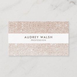 Snyggt Champagne rosa glitter White Stripe Visitkort