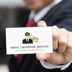 Snyggt Chauffeur Professionell Limo Driver Visitkort