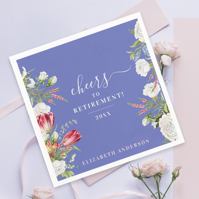 Snyggt Cheers Elegant Lavender Pension Blommigt Pappersservett (Skapare uppladdad)