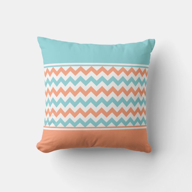 Snyggt Chevron & Monogram Decorator Pillow Kudde (Framsida)