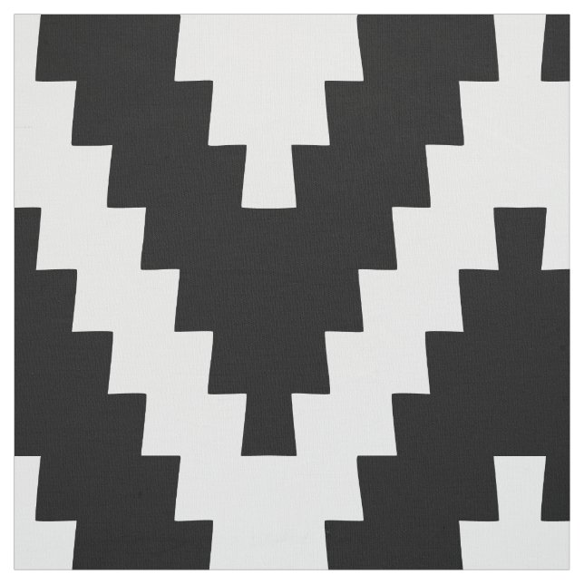 Snyggt Chevron Mönster Black White Sewing Tyg (Provkarta)