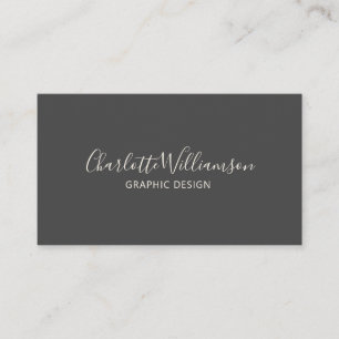 Snyggt Chic Elegant Monogram Minimalist Black Visitkort