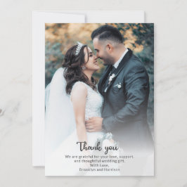 Snyggt Chic, Elegant och Groom Bröllop-foto Tack Kort