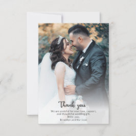 Snyggt Chic, Elegant och Groom Bröllop-foto Tack Kort