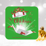 Snyggt Chic God jul Grönt och Röd  Fyrkantigt Klistermärke<br><div class="desc">Snyggt Chic God jul Grönt och Red Square Sticker - Det här klistermärket är det perfekt sättet att lägga till ett streck av contemporary till din helgdag-klämma den här säsongen! Denna roligt och det visuella klistermärket är designat för att få presenter att framträda under Julgran. Upplev de senaste helgdag med...</div>