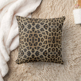 Snyggt chic leopard  päls djurtryck chic kudde