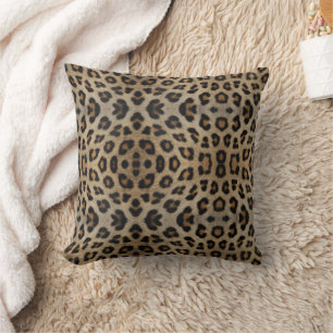 Snyggt chic leopard päls djurtryck chic kudde