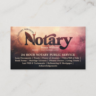 Snyggt Chic Mobile Notary Loan Signing Agent Law Visitkort