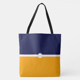 Snyggt Chic Modern Navy Blue Gult Färg Block Tygkasse