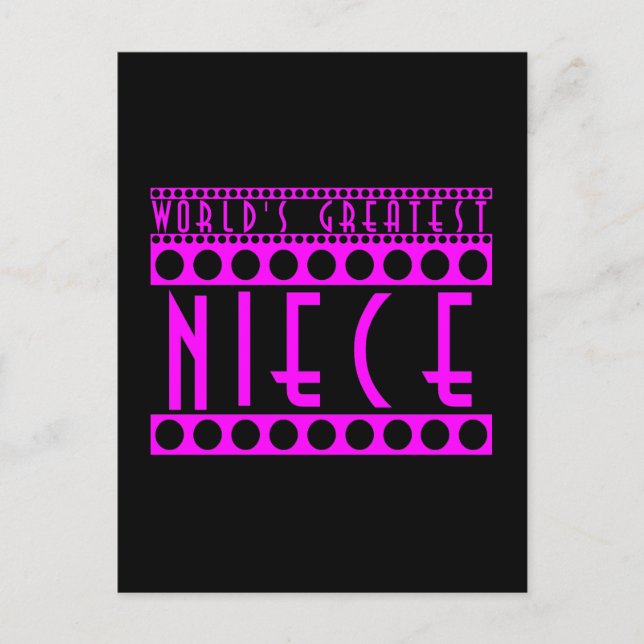 Snyggt Chic Nieces: Världsmästare Niece Vykort (Framsida)