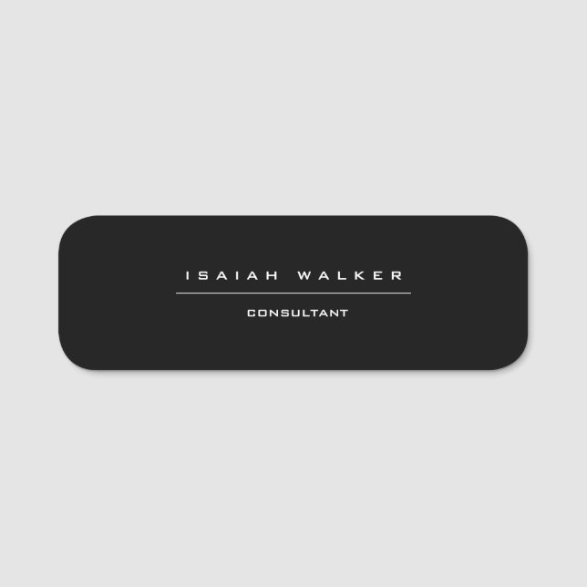 Snyggt Chic - oformaterad, Speciell svartvitt Namnbricka (Framsida)