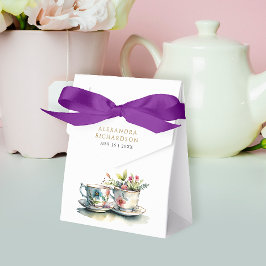 Snyggt Chic Pastel Möhippa Blommigt Kopp Vattenfär Presentaskar