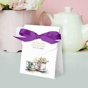 Snyggt Chic Pastel Möhippa Blommigt Kopp Vattenfär Presentaskar