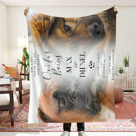 Snyggt Chic Pet Memorial 2 x Photo Keepsak Fleecefilt