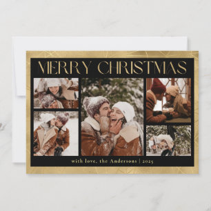 Snyggt Chic Typography Photo Collage jul Julkort