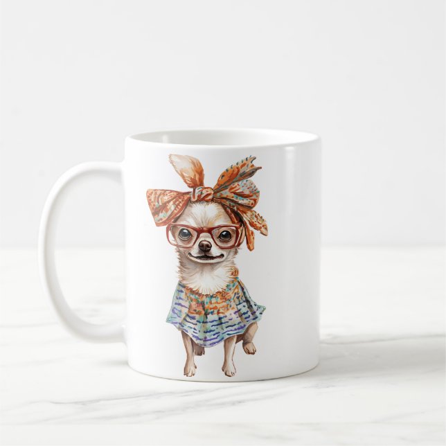 Snyggt Chihuahua mammor hundar älskare Kaffemugg (Vänster)