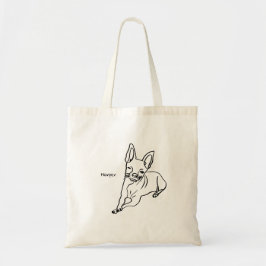 Snyggt Chihuahua: Personlig Line Art Decor Tygkasse