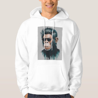 Snyggt Chimp - Streetwear White Hoodie