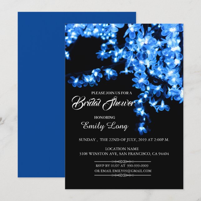 Snyggt China Cherry Blommar Light Möhippa Inbjudningar (Fram/baksida)