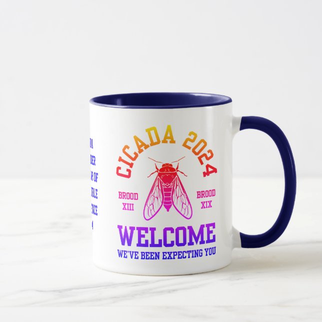 Snyggt CICADA 2024 Broods WELCOME Souvenir Mugg (Höger)