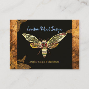Snyggt Cicada Hipster Designer Visitkort