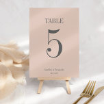 Snyggt Classic Dusty  Elegant Enkel Bröllop Bordsnummer<br><div class="desc">Snyggt Classic Typography Elegant Simple Bröllop Bordsnummer in Dusty  and Grått</div>