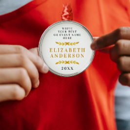 Snyggt Classic Guld Wandegrad Grad Success Medal Julgransprydnad Metall