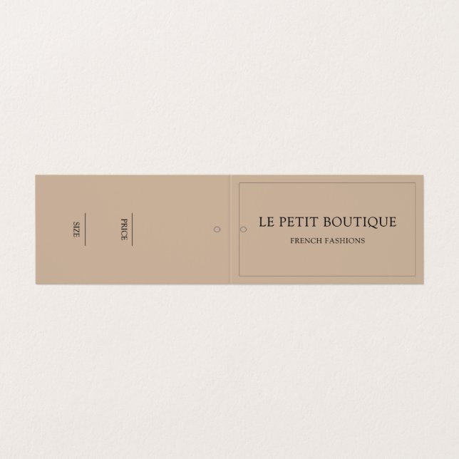 Snyggt Clothing Boutique Hanging Pris Märkre Visitkort (Utsida ovikt)