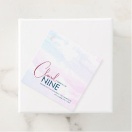 Snyggt Cloud Nine Blue Möhippa Tack Gåvor Etiketter