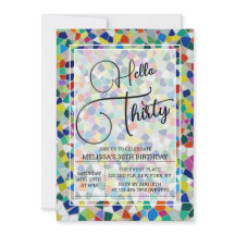 Snyggt Colorful Mosaic Hej Trettio 30års födelseda