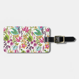 Snyggt Colorful Summer Tropical Blommönster Bagagebricka
