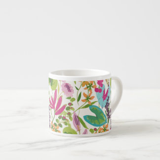Snyggt Colorful Summer Tropical Blommönster Espressomugg