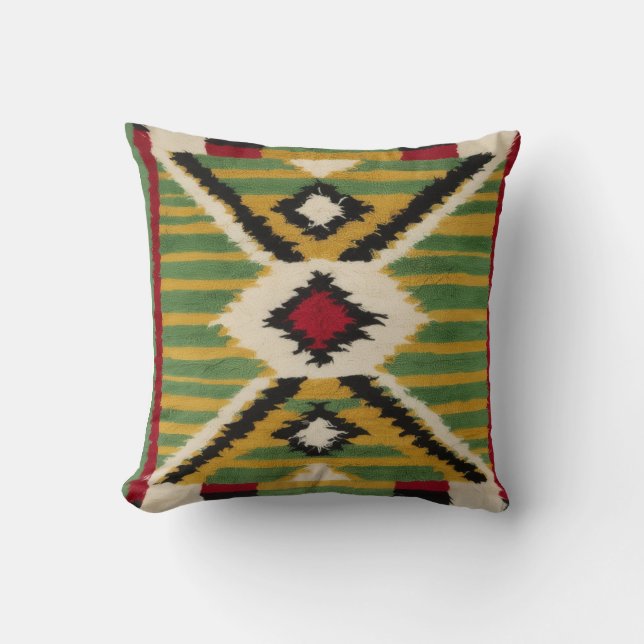 Snyggt Comfort med Grönt Kilim Dekorativ kudde (Framsida)