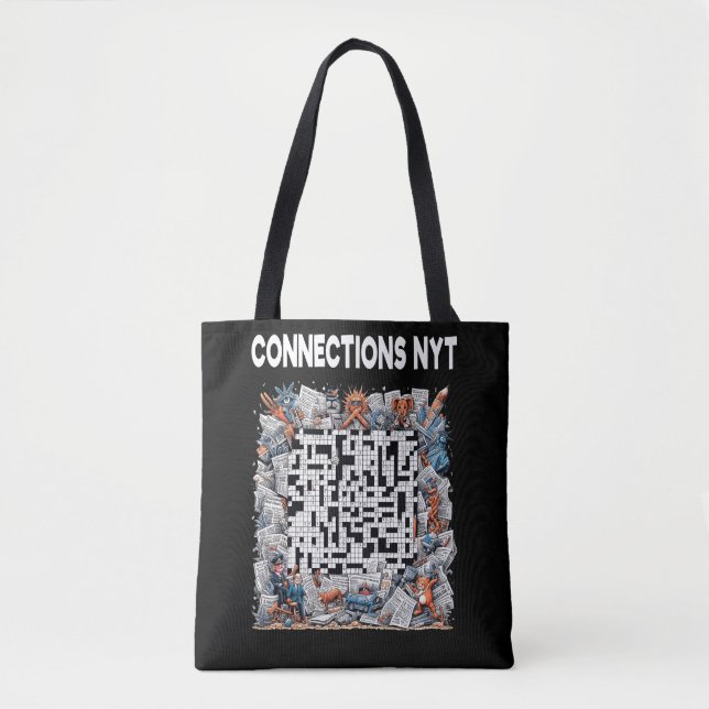 Snyggt Connections NYT Design Black Tygkasse (Framsida)