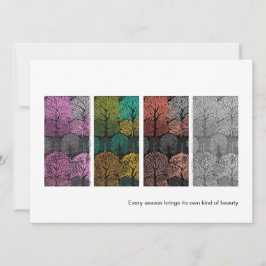 Snyggt Contemporary-kort för fyra säsonger med Trä